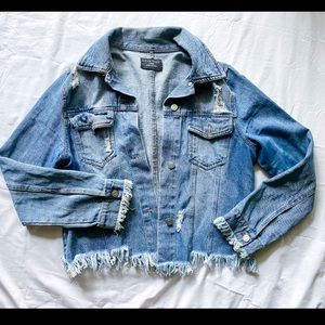 Distressed Denim Jacket !
